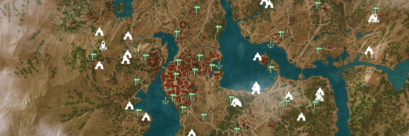 Map of Toussaint in The Witcher 3: Wild Hunt